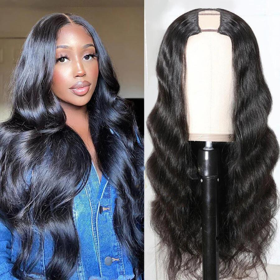 Stema Body Wave U Part V Part Leave Out Wigs 